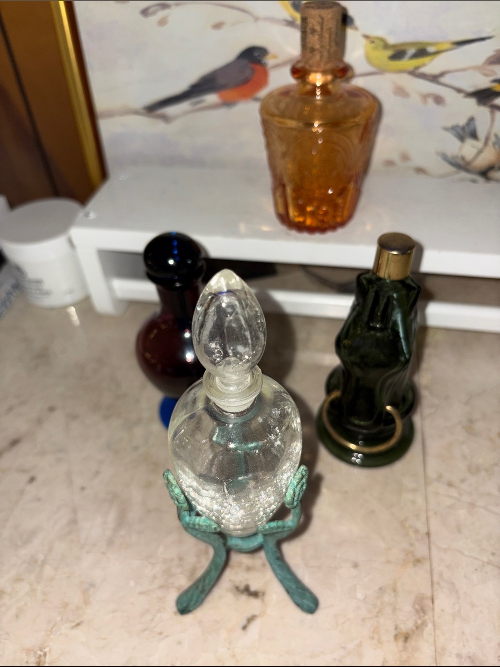 Vintage Glass Perfume Bottles bundle(4)